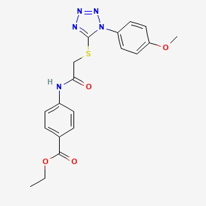 ethyl 4-[({[1-(4-methoxyphenyl)-1H-tetrazol-5-yl]thio}acetyl)amino]benzoate