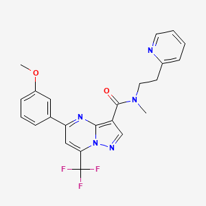 5-(3-methoxyphenyl)-N-methyl-N-[2-(2-pyridinyl)ethyl]-7-(trifluoromethyl)pyrazolo[1,5-a]pyrimidine-3-carboxamide