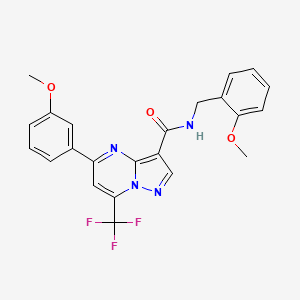 N-(2-methoxybenzyl)-5-(3-methoxyphenyl)-7-(trifluoromethyl)pyrazolo[1,5-a]pyrimidine-3-carboxamide