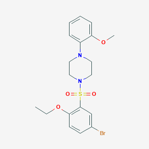 molecular formula C19H23BrN2O4S B346602 1-(5-Bromo-2-ethoxybenzenesulfonyl)-4-(2-methoxyphenyl)piperazine CAS No. 496014-70-1