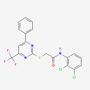 N-(2,3-dichlorophenyl)-2-{[4-phenyl-6-(trifluoromethyl)-2-pyrimidinyl]thio}acetamide