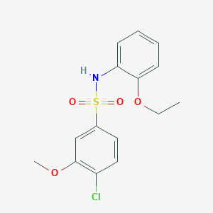 molecular formula C15H16ClNO4S B346603 4-Chloro-N-(2-ethoxy-phenyl)-3-methoxy-benzenesulfonamide CAS No. 409357-38-6