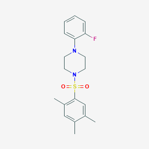 molecular formula C19H23FN2O2S B346604 1-(2-Fluorophenyl)-4-[(2,4,5-trimethylphenyl)sulfonyl]piperazine CAS No. 496019-92-2