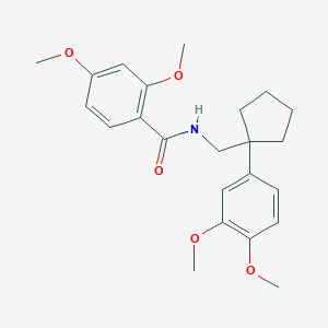 molecular formula C23H29NO5 B3466055 N-{[1-(3,4-dimethoxyphenyl)cyclopentyl]methyl}-2,4-dimethoxybenzamide 