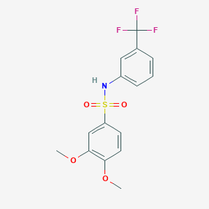 3,4-dimethoxy-N-[3-(trifluoromethyl)phenyl]benzenesulfonamide