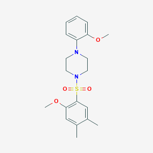 molecular formula C20H26N2O4S B346611 1-[(2-Methoxy-4,5-dimethylphenyl)sulfonyl]-4-(2-methoxyphenyl)piperazine CAS No. 694507-69-2