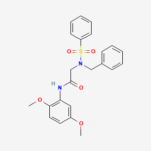 molecular formula C23H24N2O5S B3466137 N~2~-benzyl-N~1~-(2,5-dimethoxyphenyl)-N~2~-(phenylsulfonyl)glycinamide 