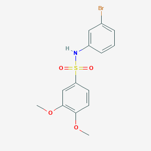 molecular formula C14H14BrNO4S B3466144 N-(3-bromophenyl)-3,4-dimethoxybenzenesulfonamide 