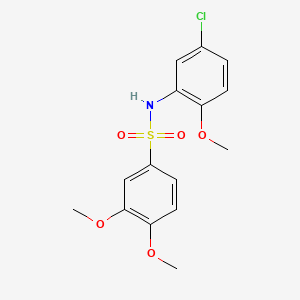 molecular formula C15H16ClNO5S B3466161 N-(5-chloro-2-methoxyphenyl)-3,4-dimethoxybenzenesulfonamide 