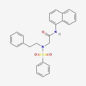 N~1~-1-naphthyl-N~2~-(2-phenylethyl)-N~2~-(phenylsulfonyl)glycinamide