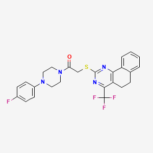 2-({2-[4-(4-fluorophenyl)-1-piperazinyl]-2-oxoethyl}thio)-4-(trifluoromethyl)-5,6-dihydrobenzo[h]quinazoline