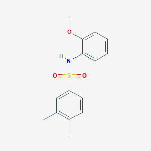 molecular formula C15H17NO3S B346619 N-(2-methoxyphenyl)-3,4-dimethylbenzenesulfonamide 