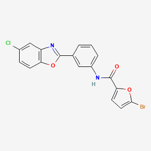 5-bromo-N-[3-(5-chloro-1,3-benzoxazol-2-yl)phenyl]-2-furamide