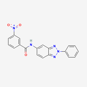 B3466204 3-nitro-N-(2-phenyl-2H-1,2,3-benzotriazol-5-yl)benzamide CAS No. 5767-80-6
