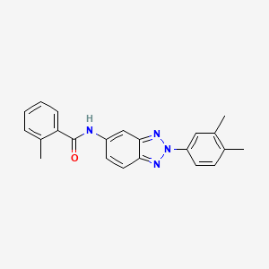 molecular formula C22H20N4O B3466221 N-[2-(3,4-dimethylphenyl)-2H-1,2,3-benzotriazol-5-yl]-2-methylbenzamide 