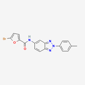 molecular formula C18H13BrN4O2 B3466236 5-bromo-N-[2-(4-methylphenyl)-2H-1,2,3-benzotriazol-5-yl]-2-furamide 