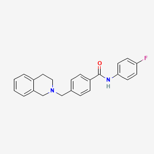 4-(3,4-dihydro-2(1H)-isoquinolinylmethyl)-N-(4-fluorophenyl)benzamide