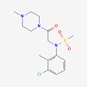 N-(3-chloro-2-methylphenyl)-N-[2-(4-methyl-1-piperazinyl)-2-oxoethyl]methanesulfonamide