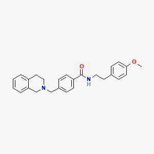 4-(3,4-dihydro-2(1H)-isoquinolinylmethyl)-N-[2-(4-methoxyphenyl)ethyl]benzamide