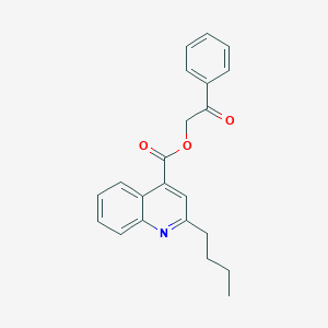 molecular formula C22H21NO3 B346631 2-Oxo-2-phenylethyl 2-butyl-4-quinolinecarboxylate 