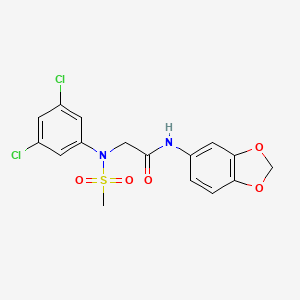 N~1~-1,3-benzodioxol-5-yl-N~2~-(3,5-dichlorophenyl)-N~2~-(methylsulfonyl)glycinamide