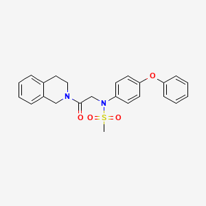 N-[2-(3,4-dihydro-2(1H)-isoquinolinyl)-2-oxoethyl]-N-(4-phenoxyphenyl)methanesulfonamide