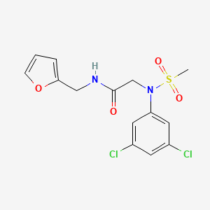 molecular formula C14H14Cl2N2O4S B3466351 N~2~-(3,5-dichlorophenyl)-N~1~-(2-furylmethyl)-N~2~-(methylsulfonyl)glycinamide 