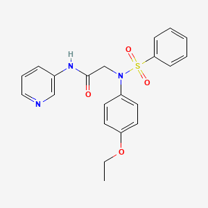 molecular formula C21H21N3O4S B3466367 N~2~-(4-ethoxyphenyl)-N~2~-(phenylsulfonyl)-N~1~-3-pyridinylglycinamide 