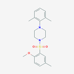 molecular formula C20H26N2O3S B346637 1-(2,6-Dimethylphenyl)-4-[(2-methoxy-5-methylphenyl)sulfonyl]piperazine CAS No. 682762-39-6