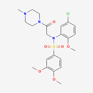 N-(5-chloro-2-methoxyphenyl)-3,4-dimethoxy-N-[2-(4-methyl-1-piperazinyl)-2-oxoethyl]benzenesulfonamide