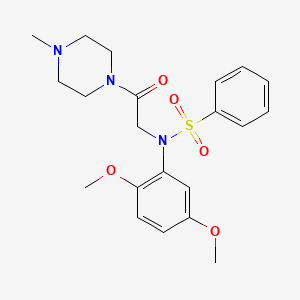 N-(2,5-dimethoxyphenyl)-N-[2-(4-methyl-1-piperazinyl)-2-oxoethyl]benzenesulfonamide