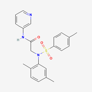 molecular formula C22H23N3O3S B3466391 N~2~-(2,5-dimethylphenyl)-N~2~-[(4-methylphenyl)sulfonyl]-N~1~-3-pyridinylglycinamide 