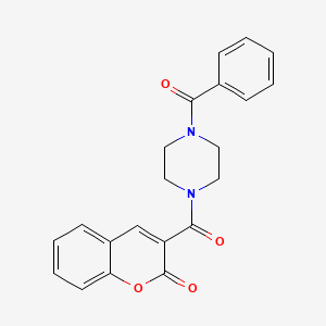 molecular formula C21H18N2O4 B3466407 3-[(4-benzoyl-1-piperazinyl)carbonyl]-2H-chromen-2-one 