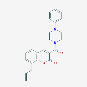 molecular formula C23H22N2O3 B3466413 8-allyl-3-[(4-phenyl-1-piperazinyl)carbonyl]-2H-chromen-2-one 