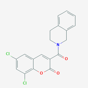 6,8-dichloro-3-(3,4-dihydro-2(1H)-isoquinolinylcarbonyl)-2H-chromen-2-one