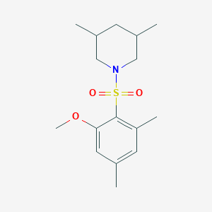 molecular formula C16H25NO3S B346642 1-[(2-Methoxy-4,6-dimethylphenyl)sulfonyl]-3,5-dimethylpiperidine CAS No. 898639-31-1