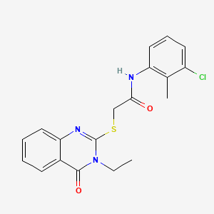 N-(3-chloro-2-methylphenyl)-2-[(3-ethyl-4-oxo-3,4-dihydro-2-quinazolinyl)thio]acetamide