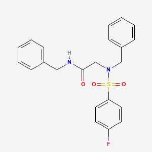 N-benzyl-2-[benzyl-(4-fluorophenyl)sulfonylamino]acetamide