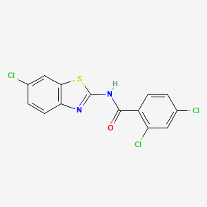 molecular formula C14H7Cl3N2OS B3466489 2,4-dichloro-N-(6-chloro-1,3-benzothiazol-2-yl)benzamide 