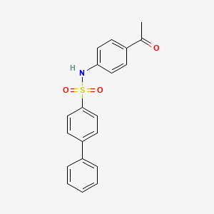 molecular formula C20H17NO3S B3466504 N-(4-acetylphenyl)-4-phenylbenzenesulfonamide 