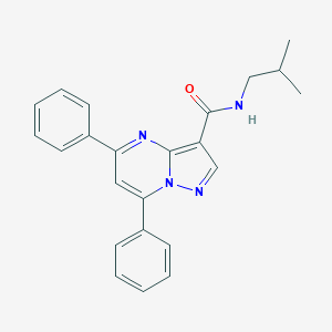 molecular formula C23H22N4O B346651 N-(2-methylpropyl)-5,7-diphenylpyrazolo[1,5-a]pyrimidine-3-carboxamide 