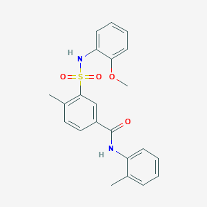 3-{[(2-methoxyphenyl)amino]sulfonyl}-4-methyl-N-(2-methylphenyl)benzamide