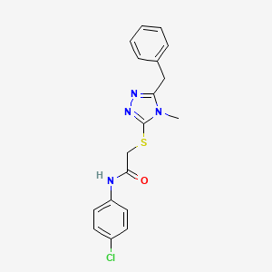 2-[(5-benzyl-4-methyl-4H-1,2,4-triazol-3-yl)thio]-N-(4-chlorophenyl)acetamide