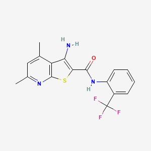 3-amino-4,6-dimethyl-N-[2-(trifluoromethyl)phenyl]thieno[2,3-b]pyridine-2-carboxamide