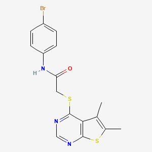 N-(4-bromophenyl)-2-[(5,6-dimethylthieno[2,3-d]pyrimidin-4-yl)thio]acetamide