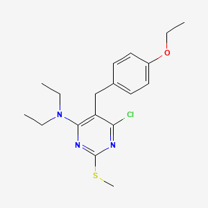 6-chloro-5-(4-ethoxybenzyl)-N,N-diethyl-2-(methylthio)-4-pyrimidinamine