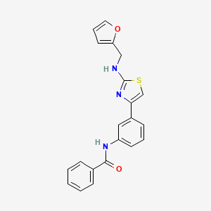 molecular formula C21H17N3O2S B3466590 N-(3-{2-[(2-furylmethyl)amino]-1,3-thiazol-4-yl}phenyl)benzamide 