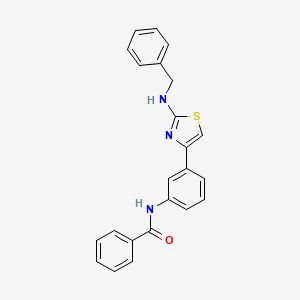 molecular formula C23H19N3OS B3466593 N-{3-[2-(benzylamino)-1,3-thiazol-4-yl]phenyl}benzamide 