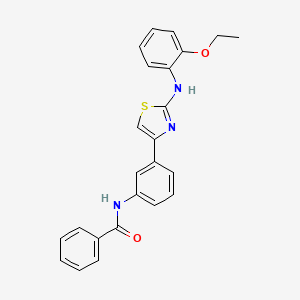 molecular formula C24H21N3O2S B3466609 N-(3-{2-[(2-ethoxyphenyl)amino]-1,3-thiazol-4-yl}phenyl)benzamide 