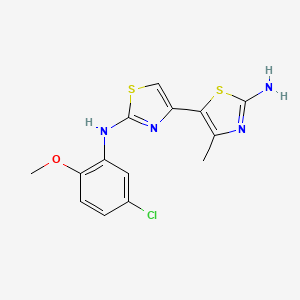 molecular formula C14H13ClN4OS2 B3466611 N~2~-(5-chloro-2-methoxyphenyl)-4'-methyl-4,5'-bi-1,3-thiazole-2,2'-diamine 